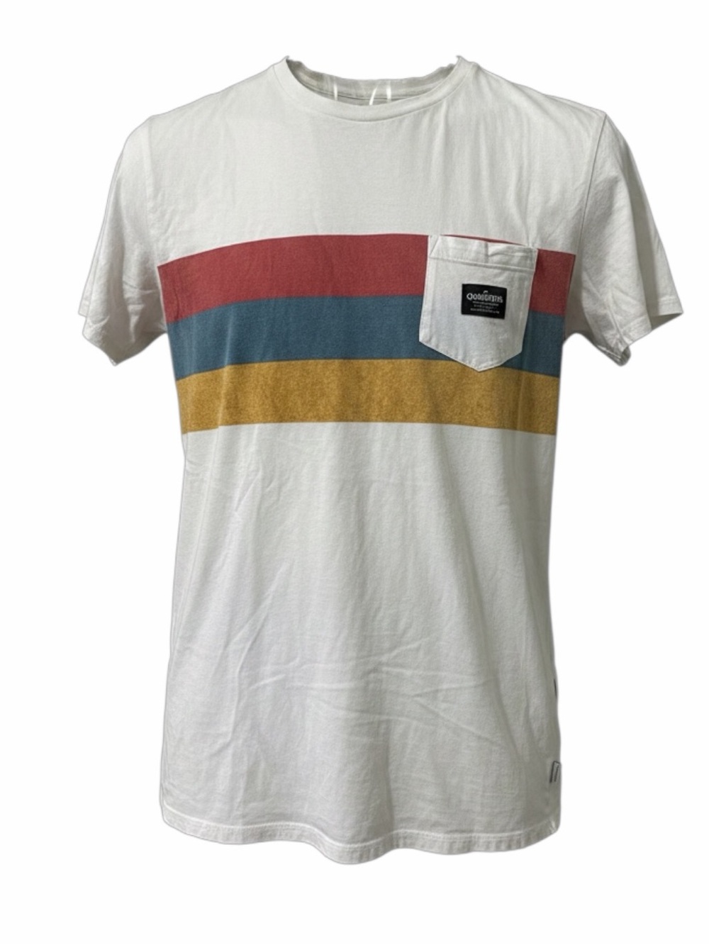 White Quicksilver Tee with Stripes